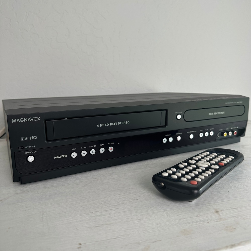 Magnavox DVD Recorder VCR Combo Unisex OS Black ZV427MG9 HDMI 1080p 4-Head Hi-Fi